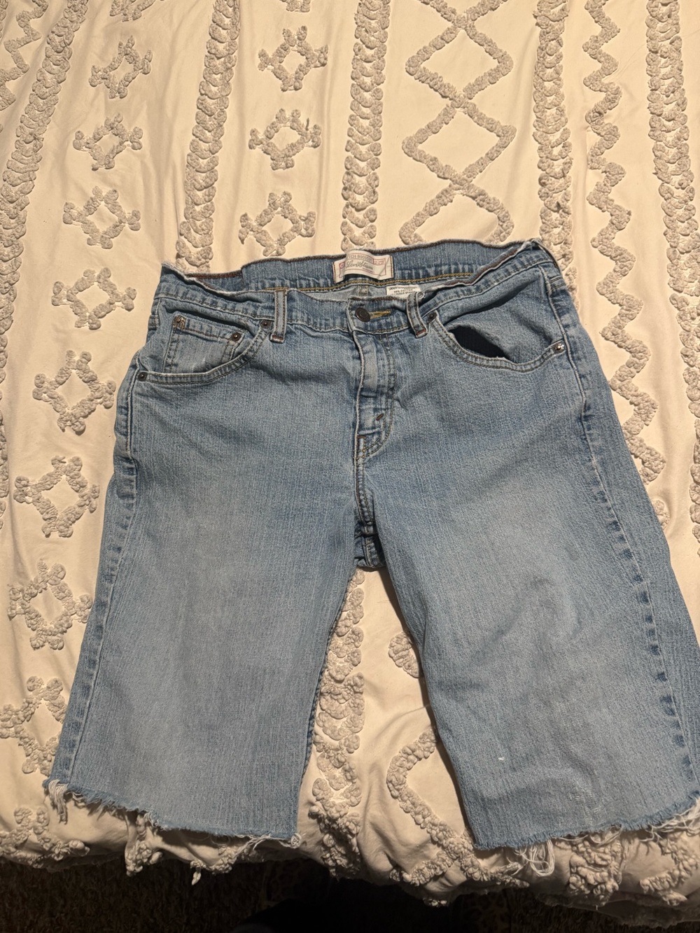 4/$16 Vintage Levi Strauss Light Blue Women's Denim Cutoff Jeans Shorts